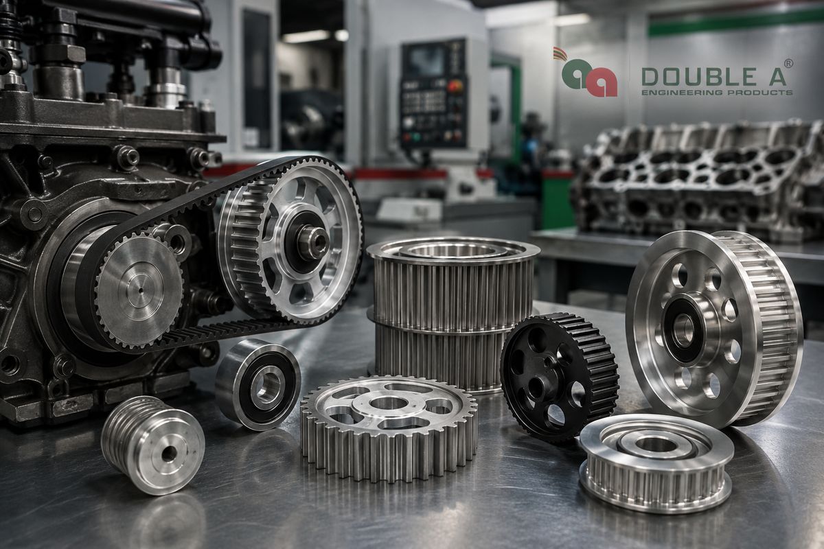 Machined engine pulleys